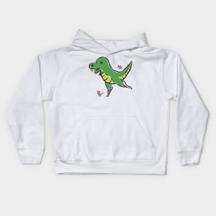 Tyrannosaurus Dinosaur Dino Ballerina Dance Cartoon Cute Character Kids Hoodie